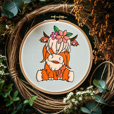 4 Sheets 11.6x8.2 Inch Stick and Stitch Embroidery Patterns DIY-WH0455-191-1