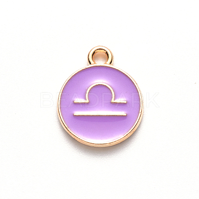 Alloy Enamel Pendants X-ENAM-S124-01A-01K-1