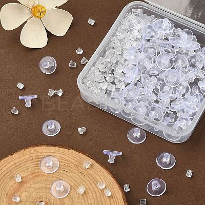 300Pcs 3 Style Plastic Ear Nuts KY-YW0001-32-1
