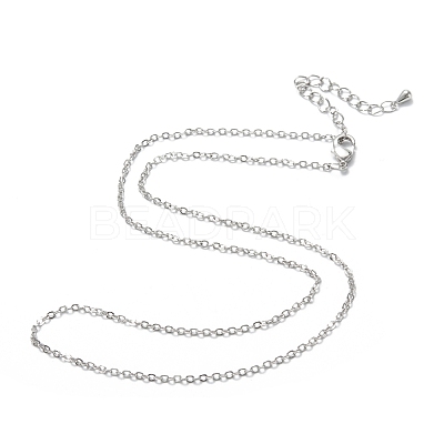 Brass Cable Chain Necklaces NJEW-K123-05P-1