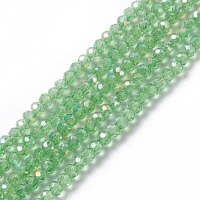 Electroplate Glass Beads Strands EGLA-R048-2mm-10-1