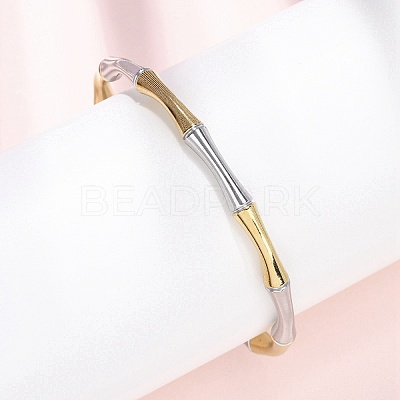 304 Stainless Steel Cuff Bangles BJEW-B150-01GP-1