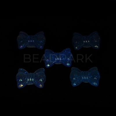 UV Plating Luminous Transparent Acrylic Beads OACR-P010-08A-1
