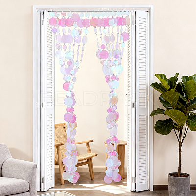 20Pcs PVC Sequin Round Beaded Curtain AJEW-CN0006-55A-1