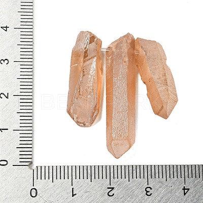 Electroplated Natural Quartz Crystal Graduated Beads Strands G-P315-A13-1