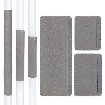 3 Pairs 3 Styles PU Leather Door Knob Cover FIND-MA0001-21A-1
