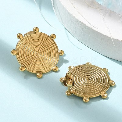 Ion Plating(IP) 304 Stainless Steel Stud Earrings for Women EJEW-M089-03G-1