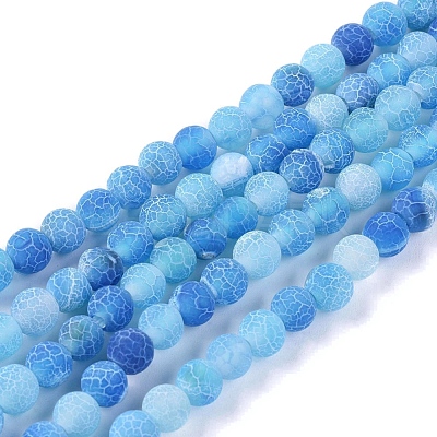 Natural Weathered Agate Beads Strands G-L534-05-6mm-1