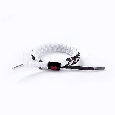 Adjustable Polycotton(Polyester Cotton) Yarn Braided Slider Bracelets BJEW-P252-E02-1