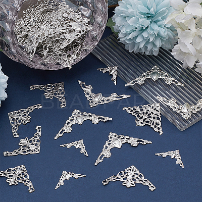 100Pcs 4 Styles Iron Filigree Joiners Sets IFIN-PH0002-18P-1