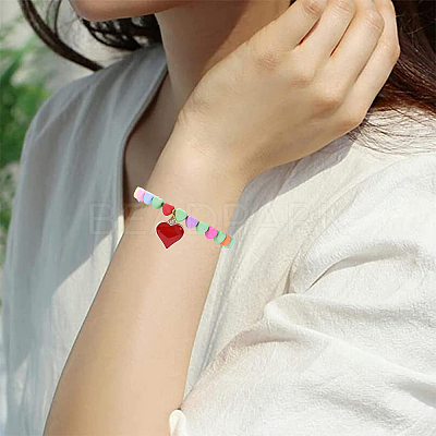 200Pcs 10 Colors Opaque Acrylic Beads MACR-YW0003-81-1
