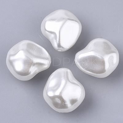 ABS Plastic Imitation Pearl Beads OACR-T022-02A-1