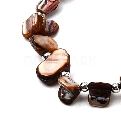 Alloy & Natural Shell & Glass Seed Beaded Multilayer Necklaces & Dangle Earrings & Bangles Sets WGCEEFD-05-1