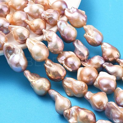 Natural Nucleated Pearl Beads Strands PEAR-B004-15C-04D-1