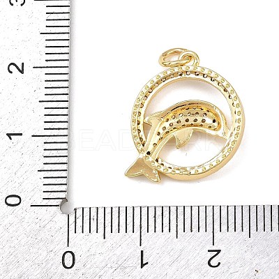 Brass Micro Pave Cubic Zirconia Pendants KK-H525-01A-G-1