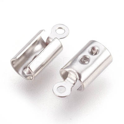 Tarnish Resistant 304 Stainless Steel Folding Crimp Ends STAS-P207-03P-C-1