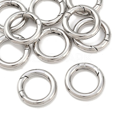 Tarnish Resistant Ring 304 Stainless Steel Spring Gate Rings STAS-E073-06-1