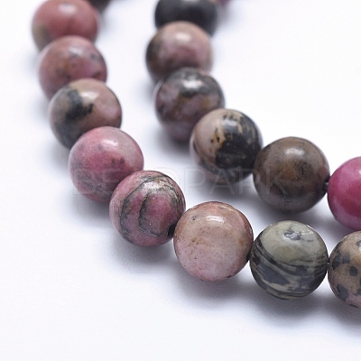Natural Rhodonite Beads Strands X-G-G717-12mm-1