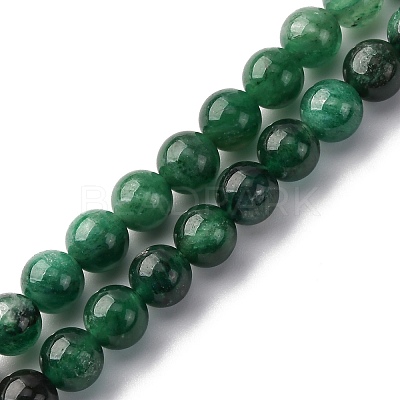 Natural Fuchsite Beads Strands G-K393-A02-6mm-1