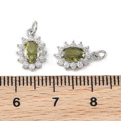 SHEGRACE Brass Micro Pave Cubic Zirconia Pendants XGRQ2O929-446D-P-1