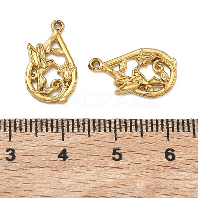 304 Stainless Steel Pendants STAS-P446-07G-1