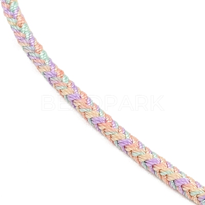 Braided Polycotton Cord Necklaces Making MAK-F038-B17-G-1