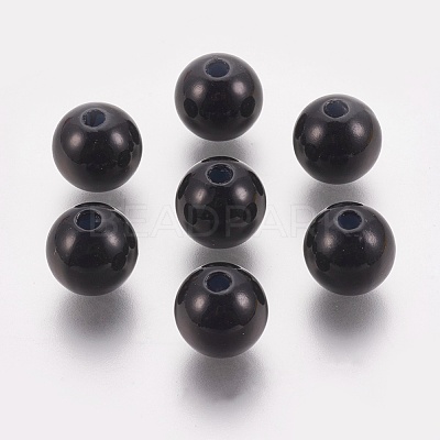 ABS Plastic Imitation Pearl Beads KY-G009-8mm-01-1