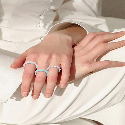 1 Set Acrylic Finger Rings for Women RJEW-LP0008-18B-1