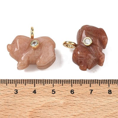 Natural Pink Aventurine Carved Pendants GG-CBA105B-03E-G-1