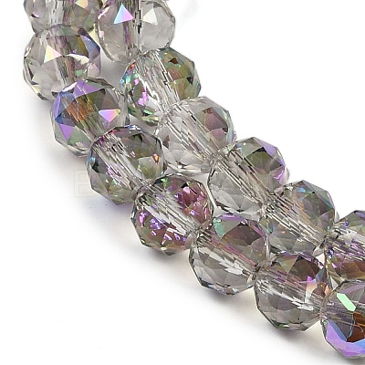 Transparent Electroplate Glass Beads Strands EGLA-N002-34C-C20-1