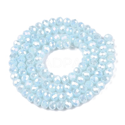 Electroplate Glass Beads Strands EGLA-A044-P4mm-B06-1