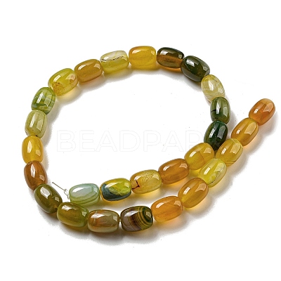 Natural Banded Agate/Striped Agate Beads Strands G-A223-D12-01A-1