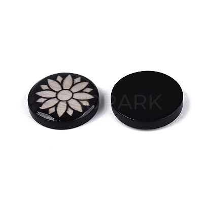 Acrylic & Natural Freshwater Shell Cabochons OACR-N164-06-1