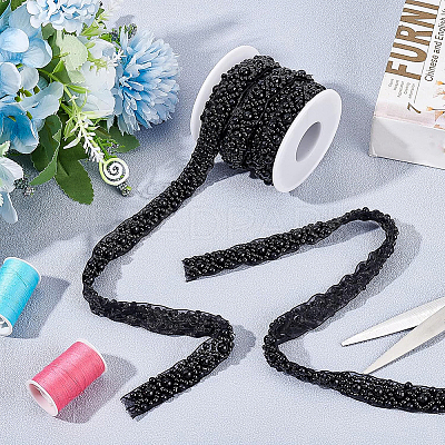 3.05M Imitation Polyeste with ABS Plastic Beaded Trimming OCOR-BC0001-87-1
