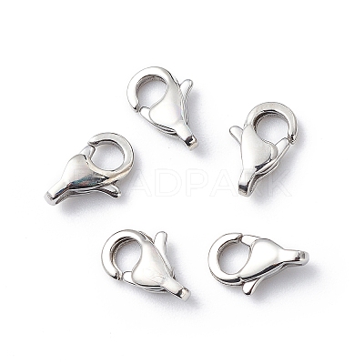 Tarnish Resistant 304 Stainless Steel Lobster Claw Clasps X-STAS-Q048-1-1
