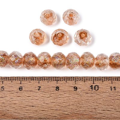 Handmade Foil Glass Beads FOIL-Q001-02H-1