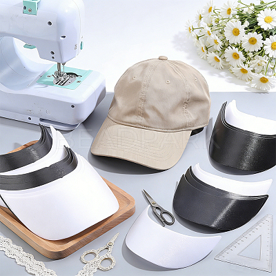 24Pcs 8 Styles Plastic Hat Brim Board for Peaked Cap AJEW-NB0009-41-1