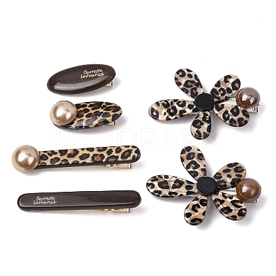 Alloy & Resin Alligator Hair Clips OHAR-B007-08A-1