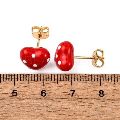 Brass Micro Pave Cubic Zirconia Stud Earrings EJEW-D328-01G-03-1