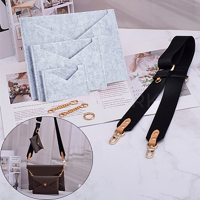 3Pcs 3 Style Wool Felt Envelope Purse Insert Organizer FIND-WR0006-70D-1