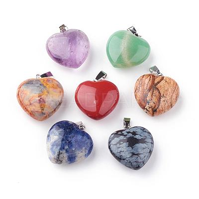 Natural Gemstone Pendants G-S219-16-1