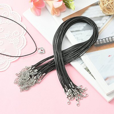 30Pcs Waxed Cotton Cord Necklace Making MAK-CJ0001-19-1