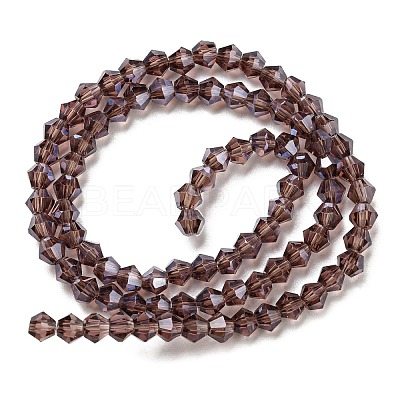 Transparent Electroplate Glass Beads Strands GLAA-F029-2mm-C05-1