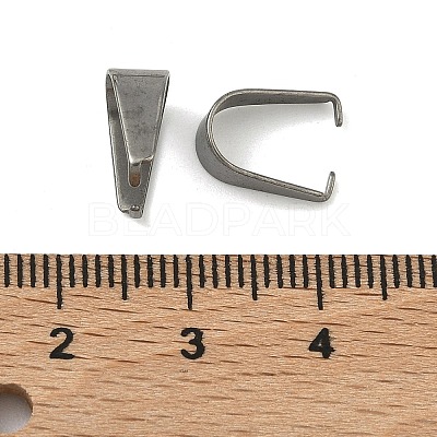 Tarnish Resistant 201 Stainless Steel Snap on Bails X-STAS-Q007-1-1