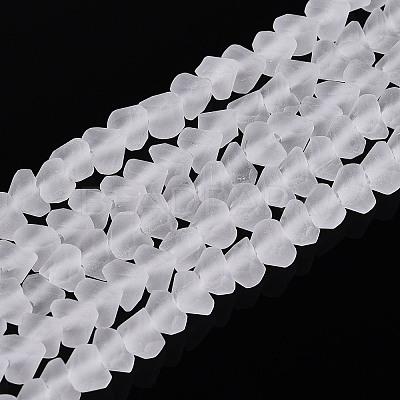 Frosted Transparent Glass Beads X1-GLAA-N016-4mm-11-1
