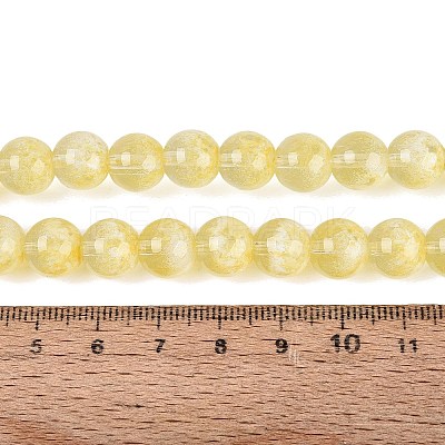 Transparent Half Spray Painted Glass Beads Strands LS-GLAA-Q110-02A-01-1