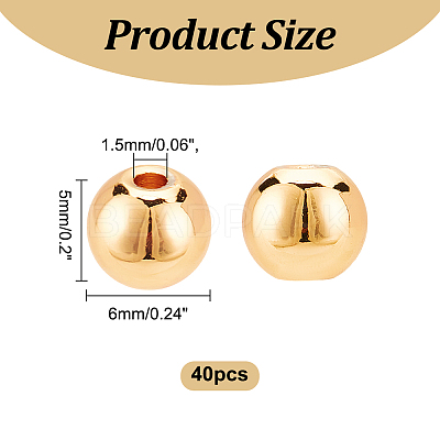Rack Plating Brass Beads KK-LP0001-08G-04-1