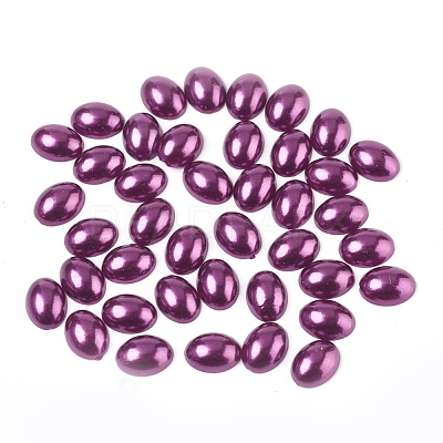 ABS Plastic Imitation Pearl Cabochons SACR-R755-8x6mm-Z20-1