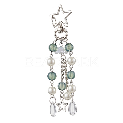 Acrylic & ABS Plastic Pearl Jellyfish Pendant Decorations KEYC-JKC01066-01-1