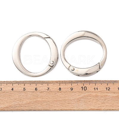 Alloy Spring Ring Clasps AL-B004-01P-B-1